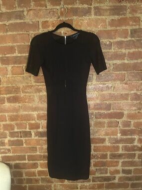 French Connection Classic Black Short-Sleeve Sheath Dress